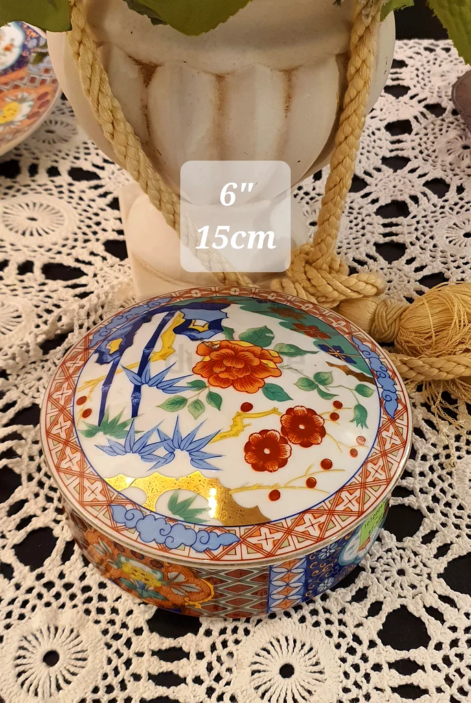 Imari Japan Handcrafted Trinket Box Plate63208390102913114