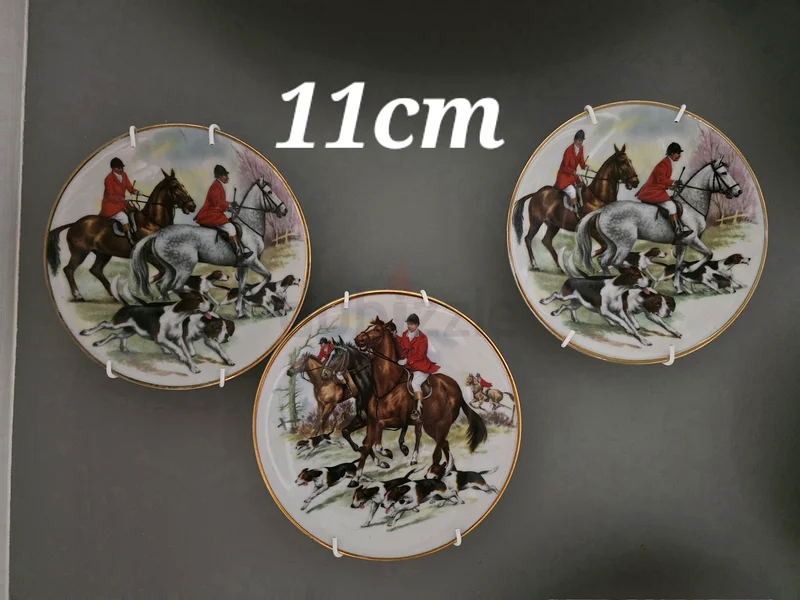 Germany Decoration 3 Mini Wall Hanging Plates Horse Race63208385845378113