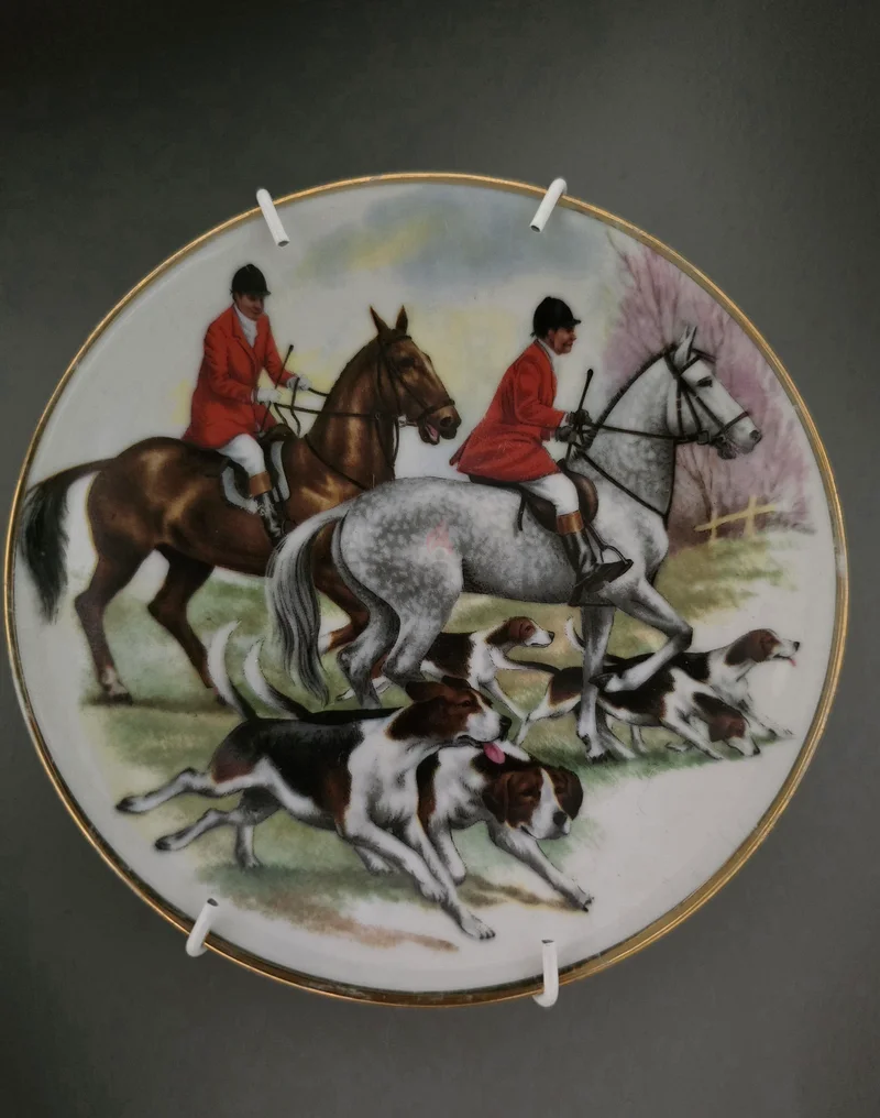 Germany Decoration 3 Mini Wall Hanging Plates Horse Race63208385845378111