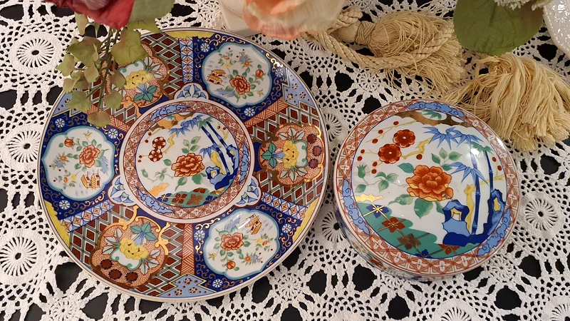 Imari Japan Handcrafted Trinket Box Plate63208390102913111