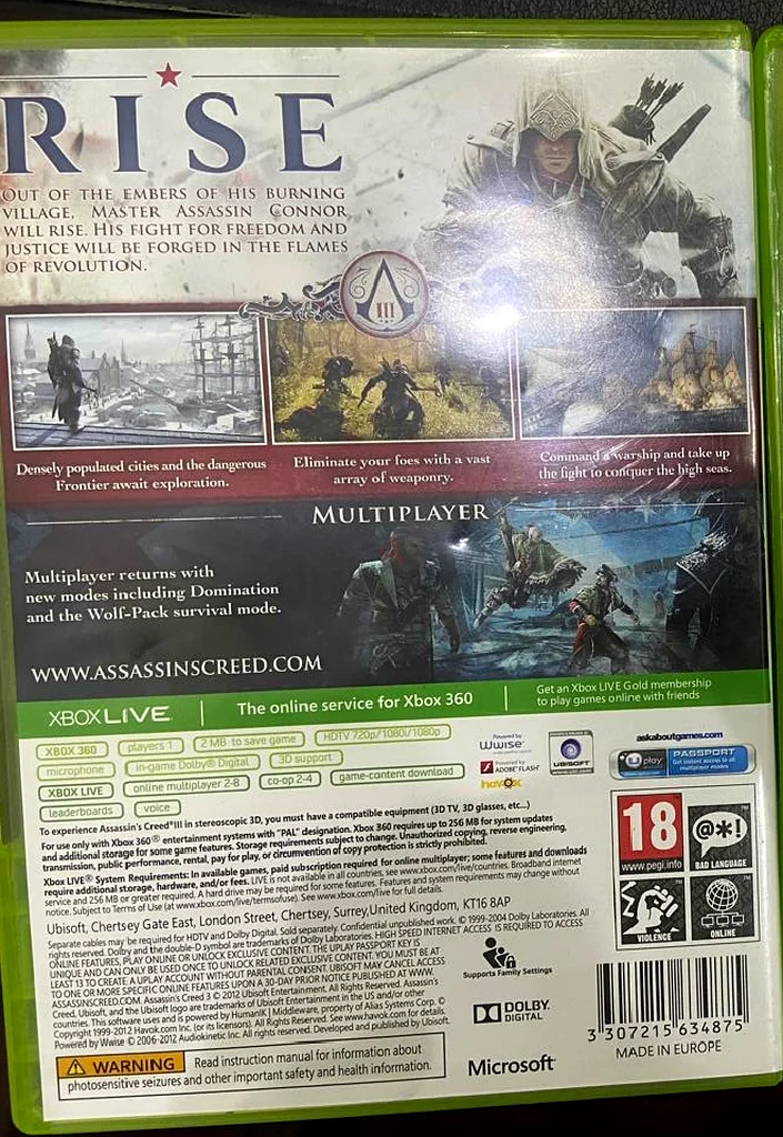 Assassin Creed 2 Xbox 360 works in Xbox one and series x63228833579138112