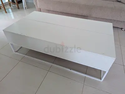 Ikea White coffee table with storage for immediate sale