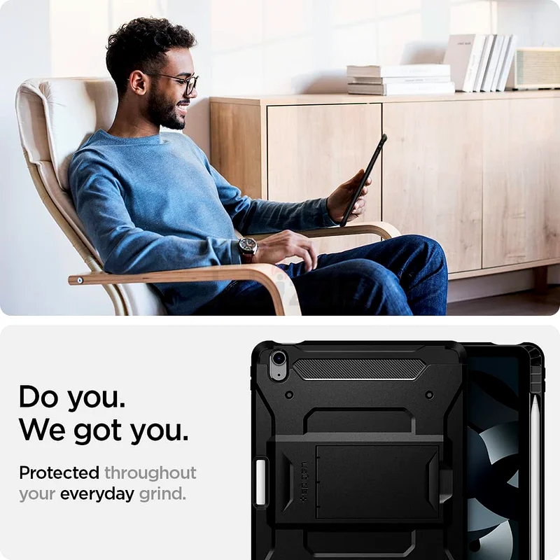 Spigen iPad Air 5 / iPad Air 4 Case Tough Armor Pro - Black63190115789057113