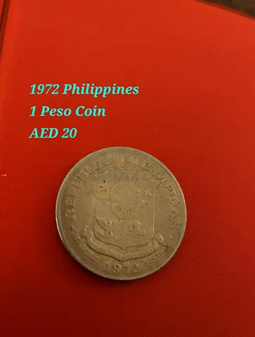 1972 Philippines 1 Peso Coin