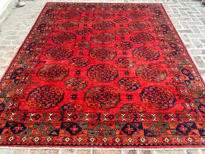 Premium Wool Carpet | 250 x 300 cm | New Handknotted Ersari Turkmen Aryana Carpet