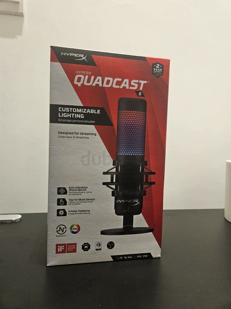 HyperX QuadCast S with neewer mic stand63256597794945111