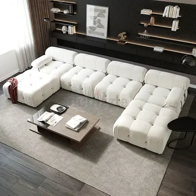modern puffy sofa