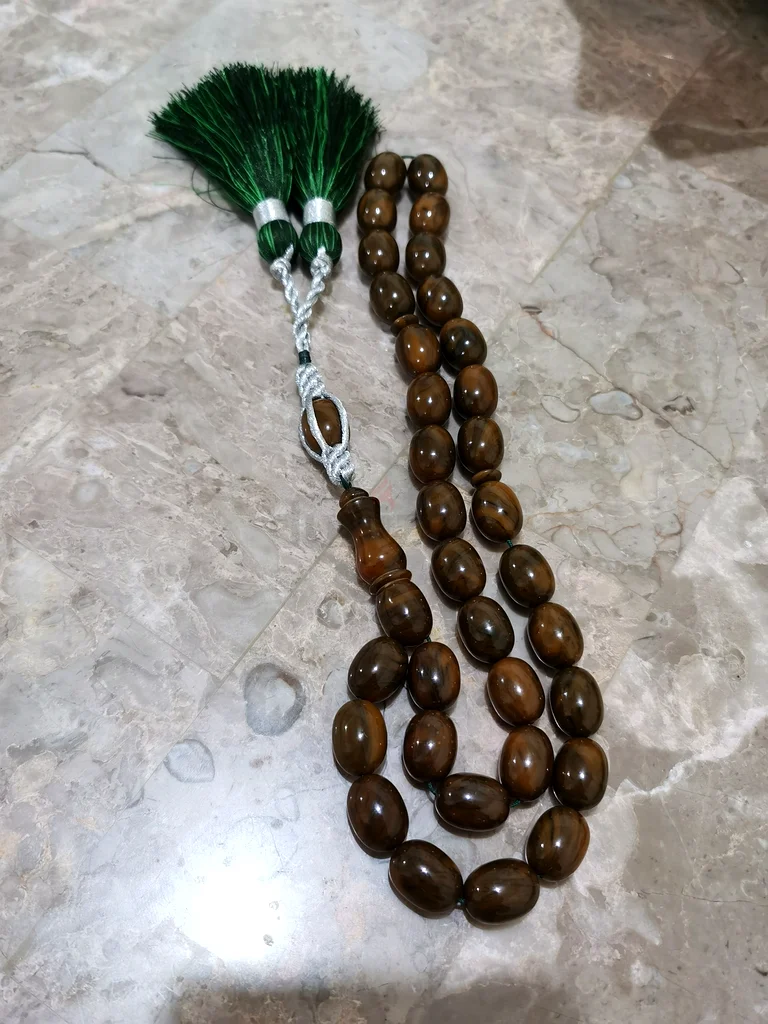 German Sandalwood Amber Beads Rare63172682311297114