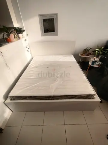 IKEA Malam queen 160×200cm bed frame with 2 big storage drawers underneath and with IKEA mattres