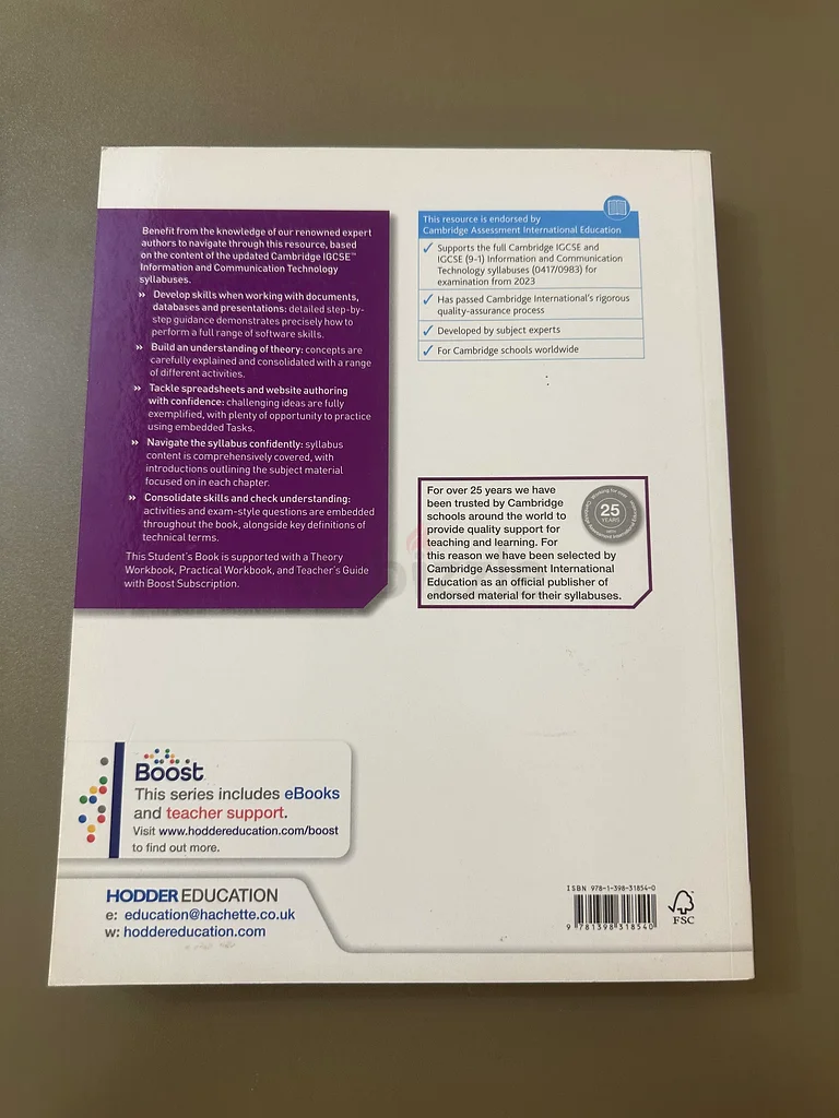 Cambridge igcse ict coursebook dubizzle