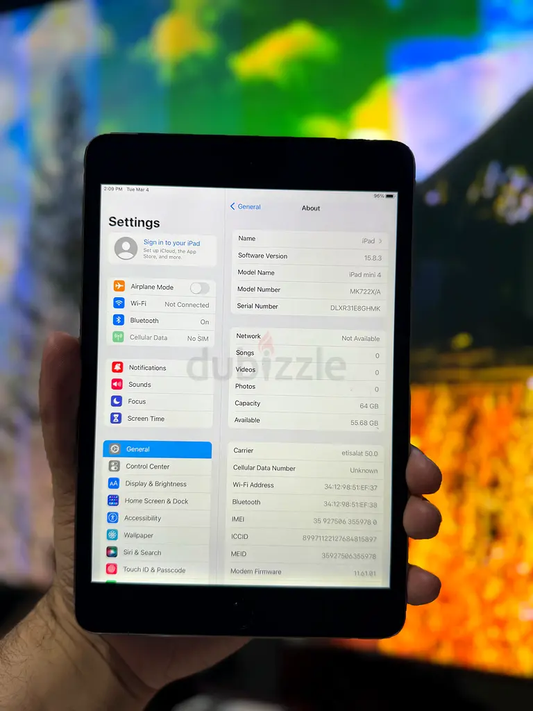 IPAD MINI 4 64GB WIFI AND CELLULAR NEW IPAD63214897559938115