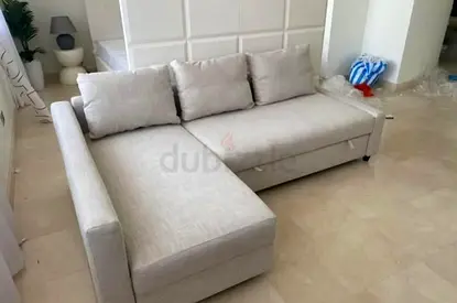 L shape Sofa bed with storage beige