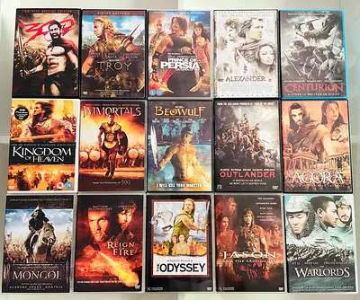 15 Warrior / Action Movie DVD’s