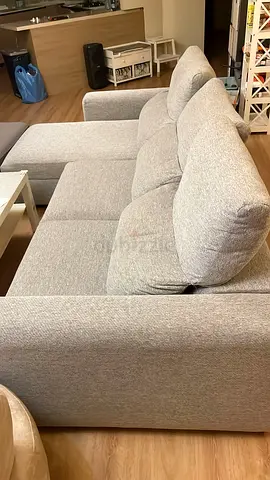 Selling IKEA Eskilstuna L shape sofa bed light Grey