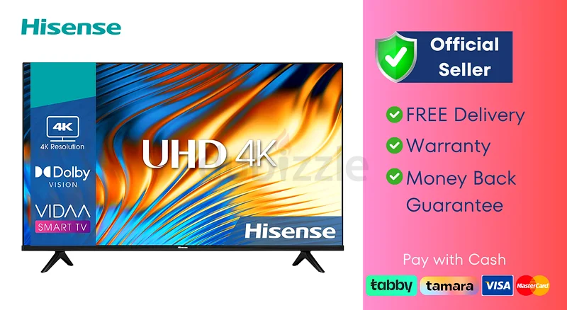 Hisense 65 Smart TV - 4K  - Free Delivery - Warranty632586501774101110