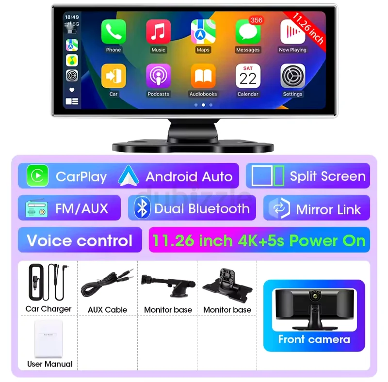كاميرا DVR للسيارة بحجم 11.26 بوصة بدقة 4K63261259463043113
