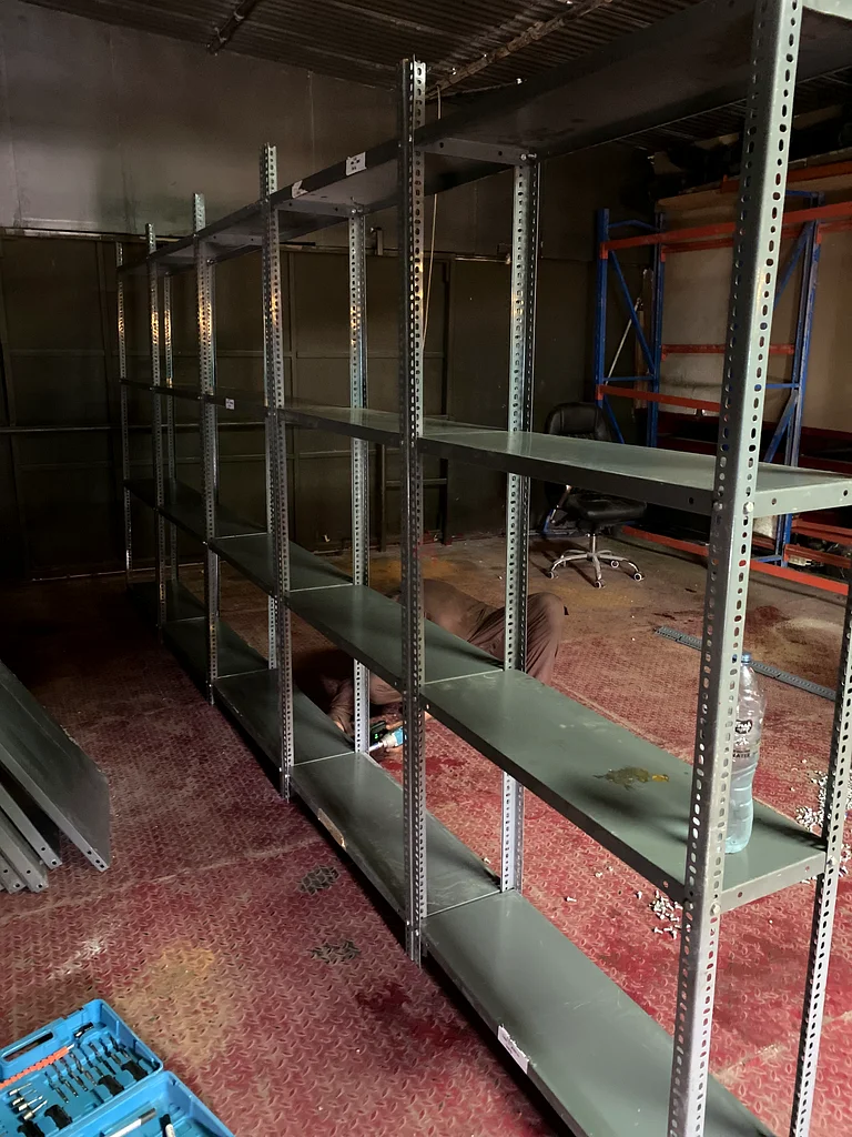 Used Gray Slotted Angle Rack63257632571139114
