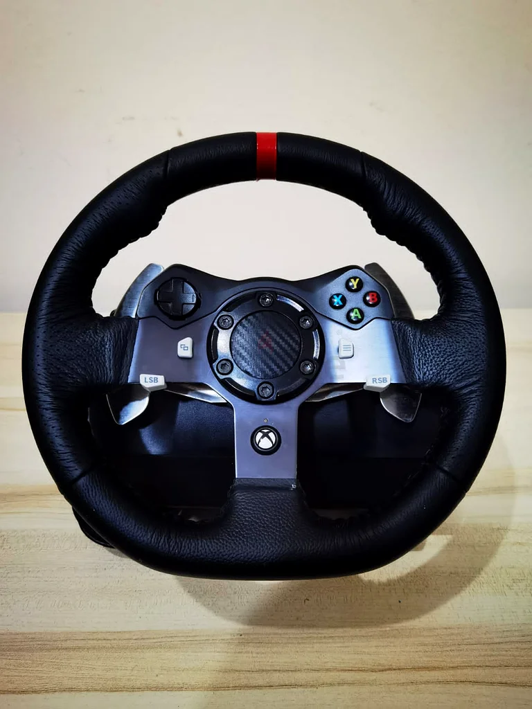 Gaming Pc Setup with Racing Wheel, Monitor, Keyboard, and Mouse.63229688101121114