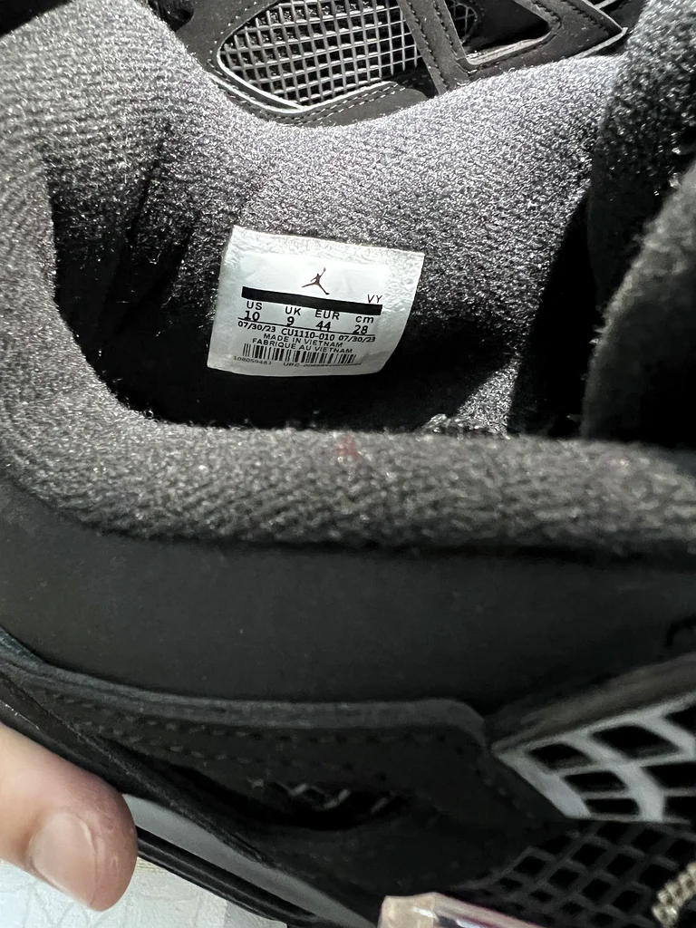 Original Nike Air Jordan 4 Retro Black Cat63238592473858114