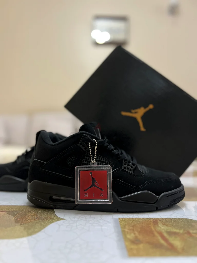 Original Nike Air Jordan 4 Retro Black Cat63238592473858110