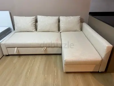 Sofa cum bed with storage light beige colour