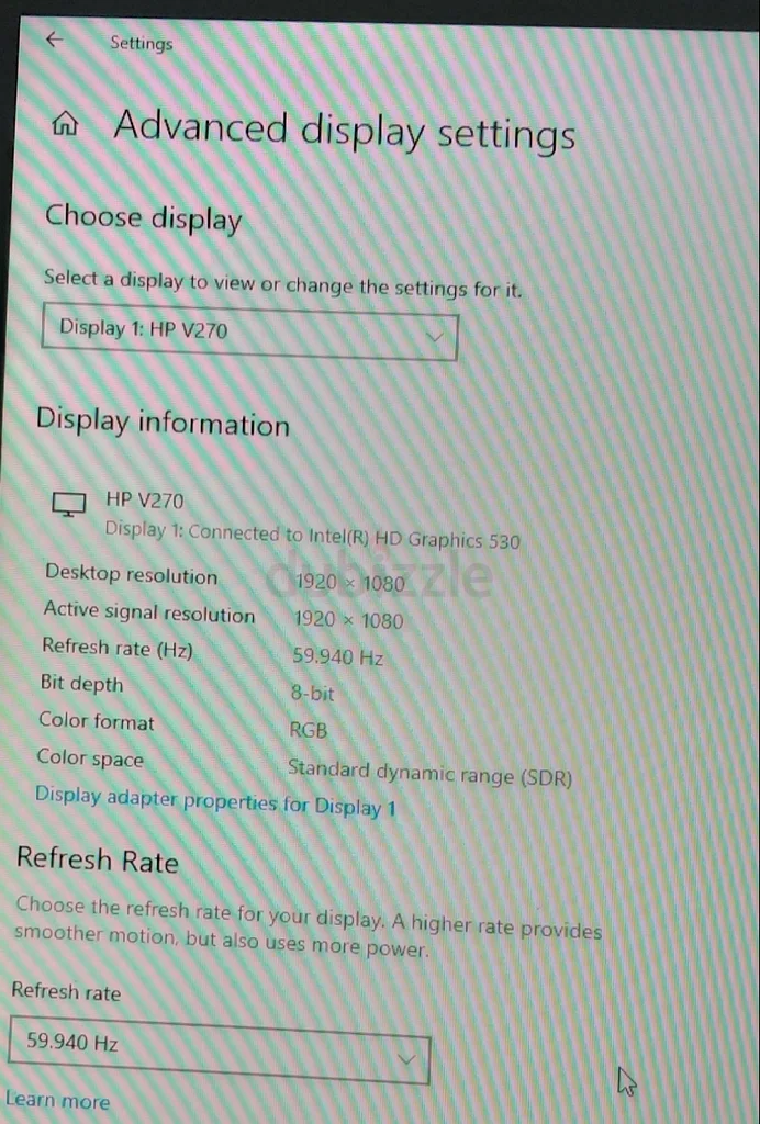 شاشة إتش بي مقاس 27 بوصة بدقة إف إتش دي مع إضاءة خلفية ليد، بدون إطار تقريبًا، مع حامل هيدروليكي وميناء إتش دي إم آي، الموديل رقم V27063256598713090114