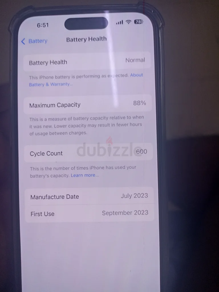 آيفون 15 برو 128 جيجابايت، بحالة ممتازة، بدون خدوش63215382411010112