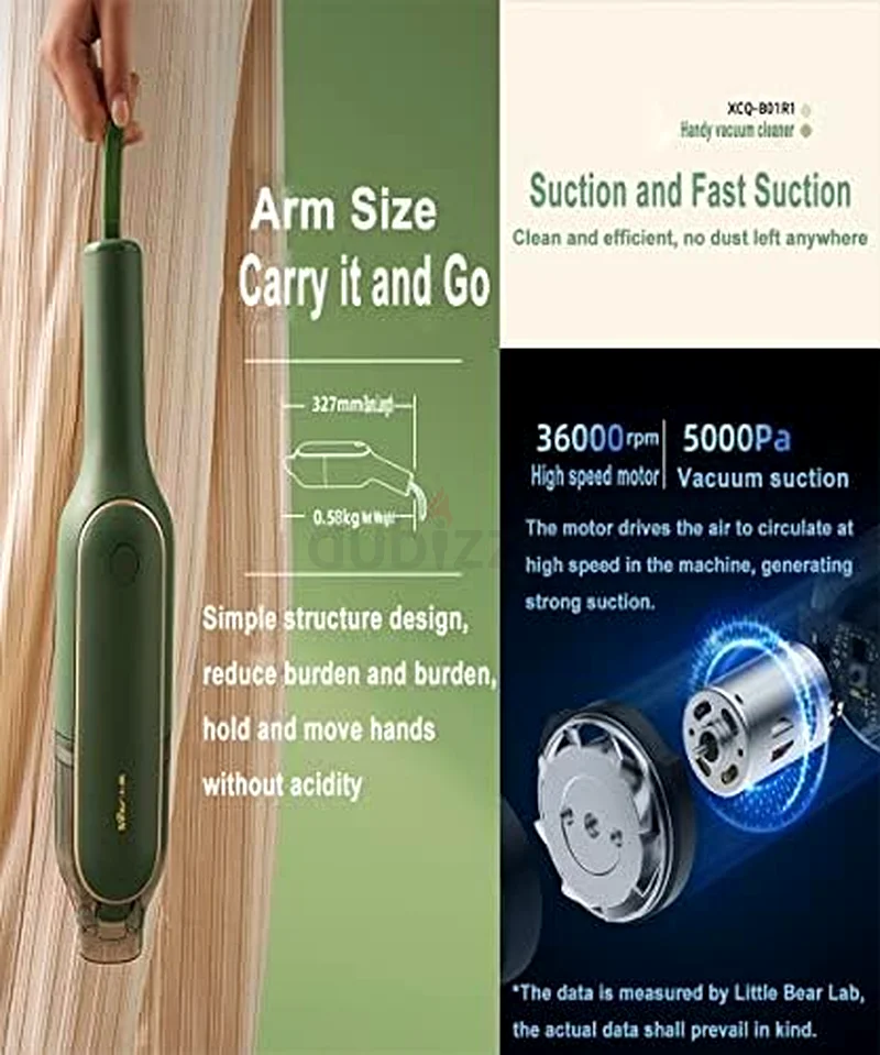 Bear Mini Vacuum Cleaner Wireless Handheld For Car - Usb Rechargeable Cleaner for Home,Office,Car63254499127810111