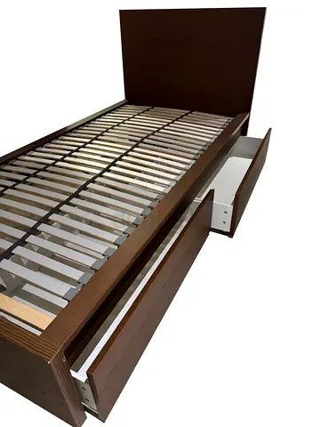 IKEA Twin Size Wood Brown Bed Frame with Storage