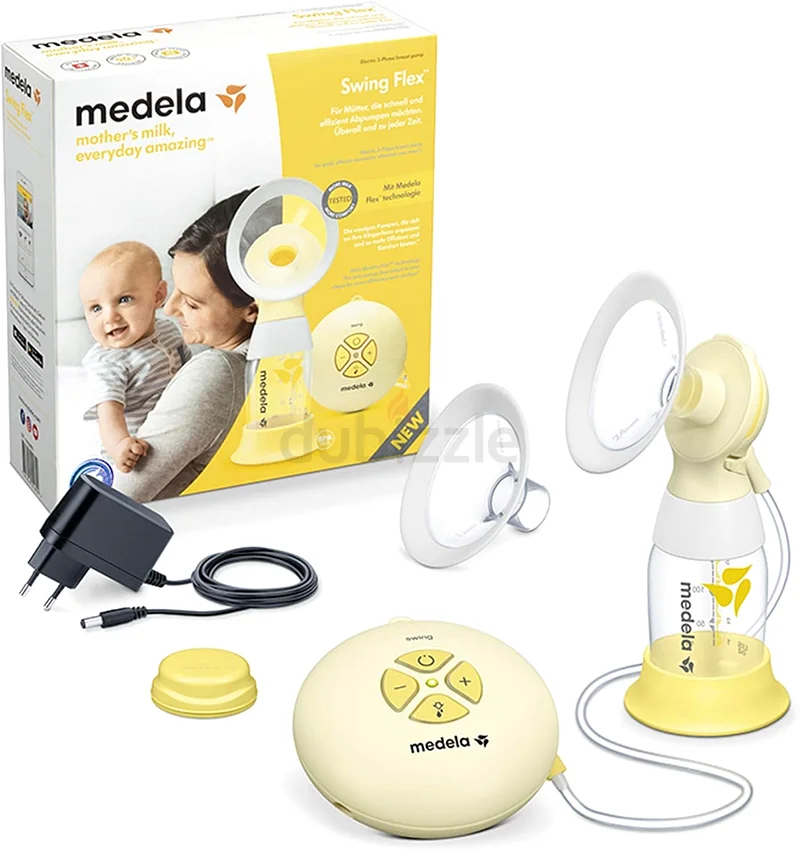 Medela Swing Flex Electric Breast Pump - Compact Design - with PersonalFit Flex Breast Shields and M63206394280579117