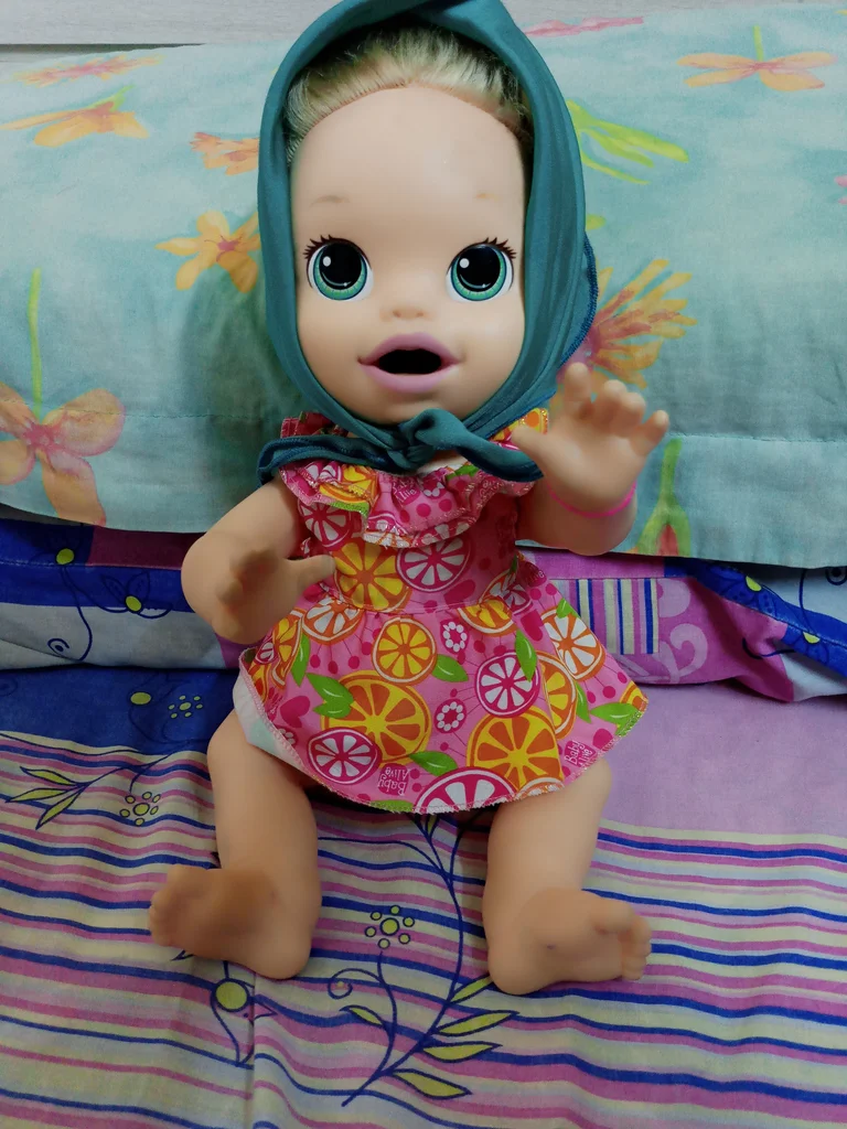Baby alive talking Doll talking English and spanish in Colorful Dress62864710391169111