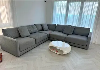 High quality crate and barrel Corner L shape feather filled sofa