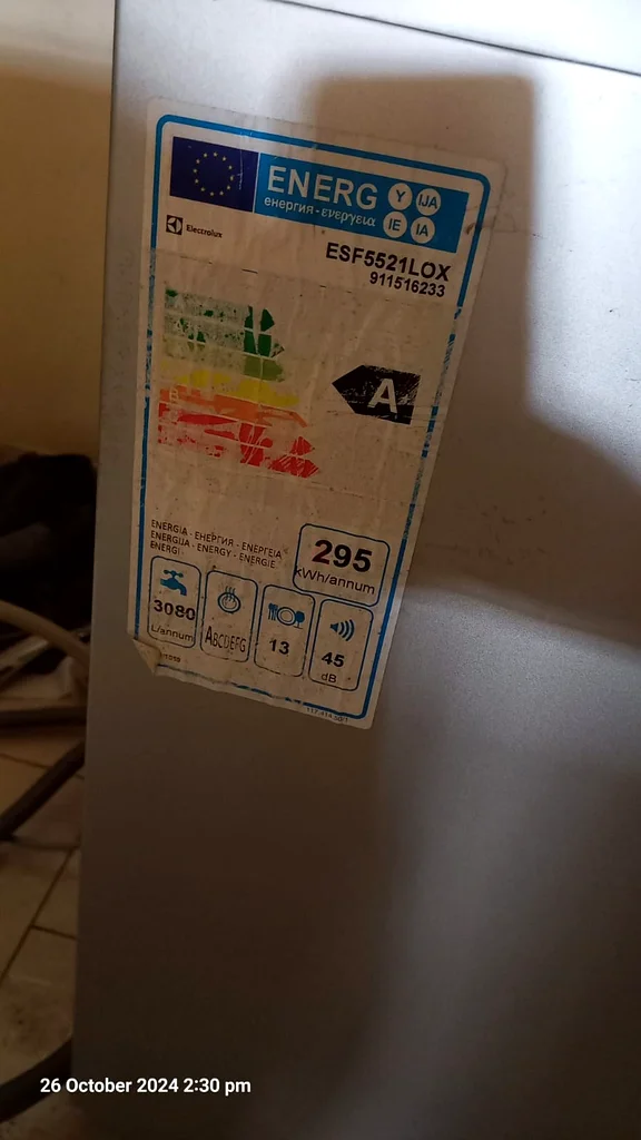 ELECTROLUX DISHWASHER63250822954882112