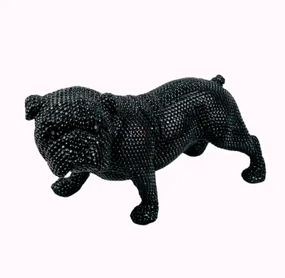 Black Studded Realistic Bulldog Status