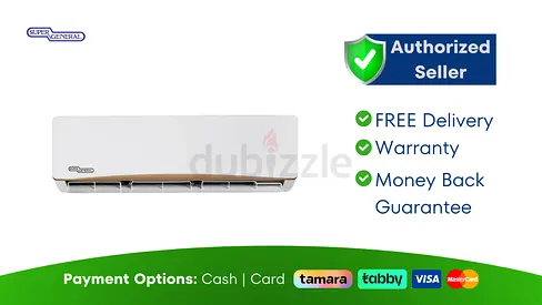 Super General AC 1.5 Ton Split Air Conditioner  Brand New | 1 Year Warranty | FREE Delivery|SHJ5384