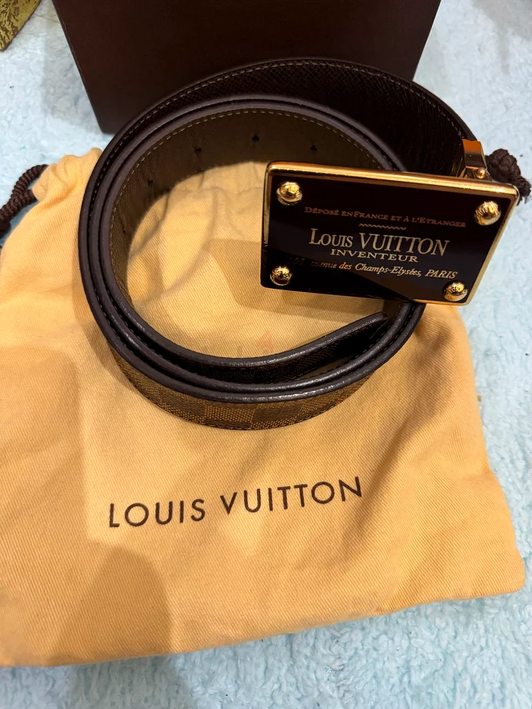 Louis Vuitton Damier Canvas reversible inventeur belt63241132907393117