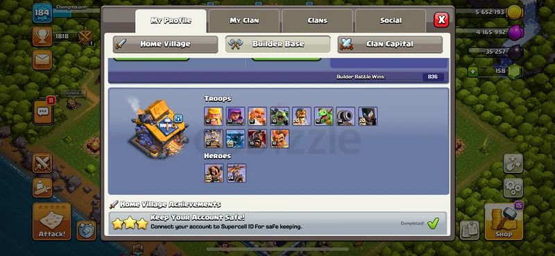 حساب Clash of Clans | TH17 | 6 مُنشئين632283116837131123
