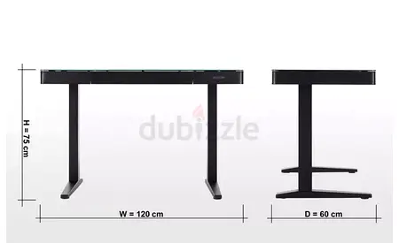 Study desk with built in blue tooth speaker and wireless charger