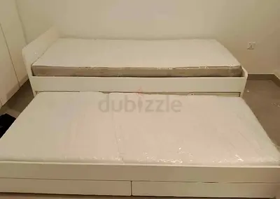 IKEA slakt bed under bed with  2 IKEA mattresses
