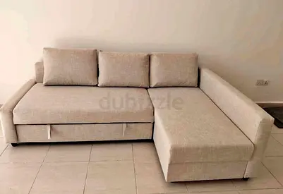 IKEA L Shape Sofa cum bed with big storage in L , you can fix the L left and right