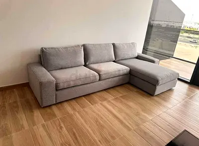 Ikea kivik L shape sofa light Grey
