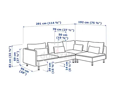 Sofa brand new condition ikea Soderhim Lshape corner sofa perfect condition