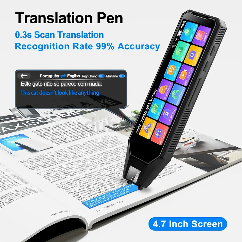 1177 - NALACAL Reading Pen Translator Pen-Scanner with 134 Languges 5.5-Inch Super Screen63165242418946113