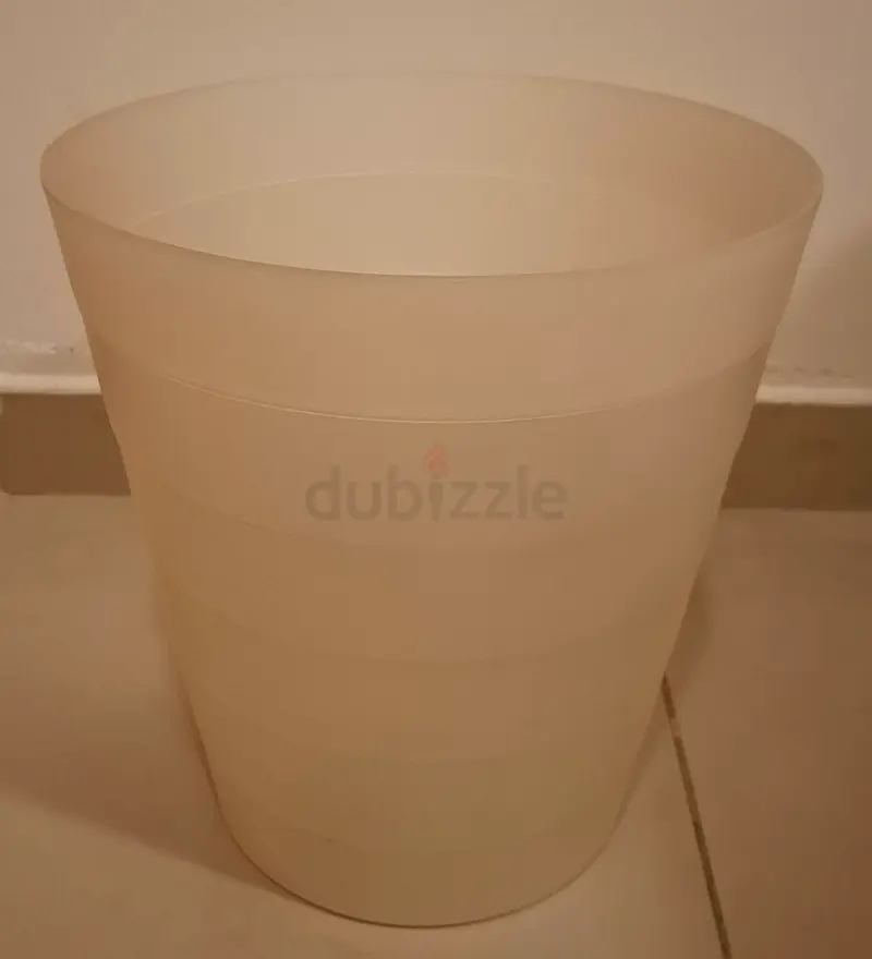 IKEA Transparent White Small Waste Bin (Three Pieces)