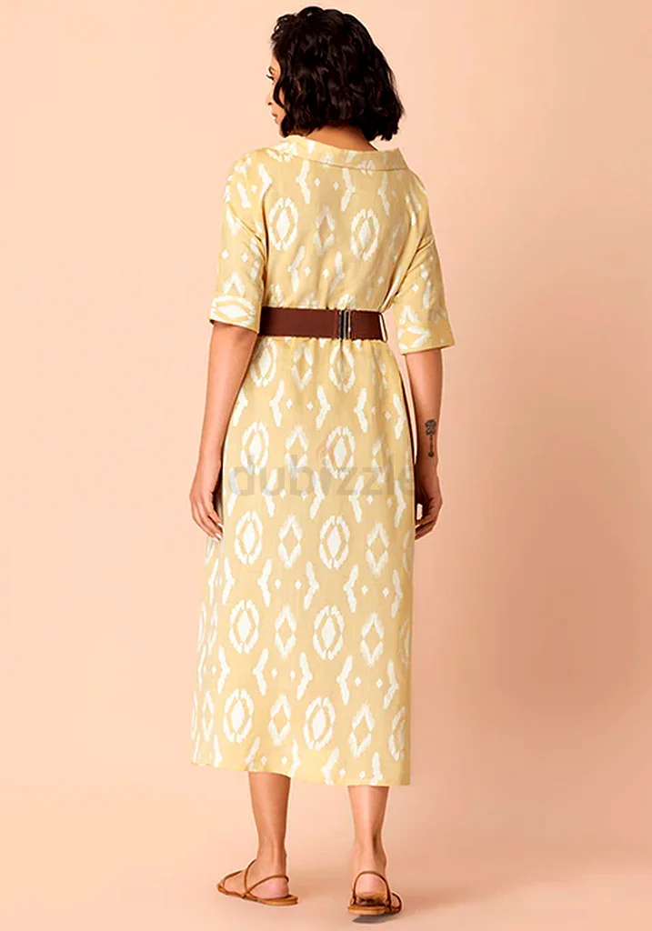 House of Indya Ikat Print Midi Dress63238110628098113
