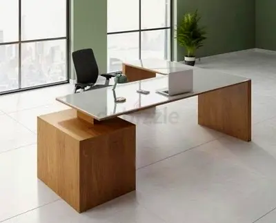 L shaped Office Executive Desk Custom Made