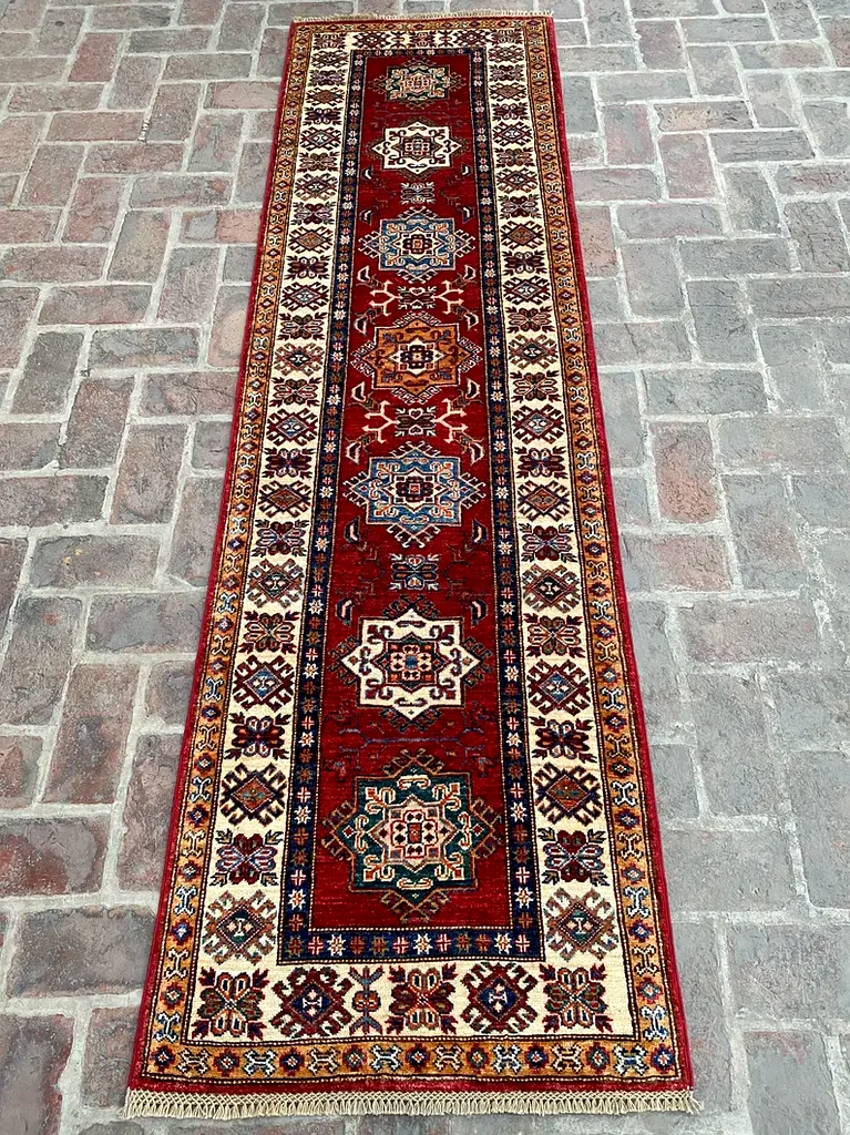 80 x 280cm Runner Carpet | new Handknotted Fine Super Kazak Carpet Runner63209348140417111