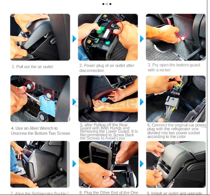 علبة تبريد صغيرة طراز Y للسيارة ثلاجة 4.6 لتر تبريد وتسخين ثلاجة للسيارة لـ TESLA Model Y63261260319746113