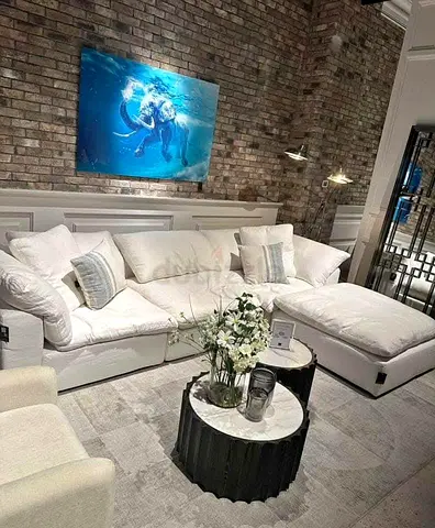 Top quality marina Home Luscious sectional sofa white