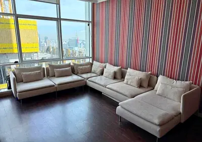 Ikea soderhamn u shape sofa beige